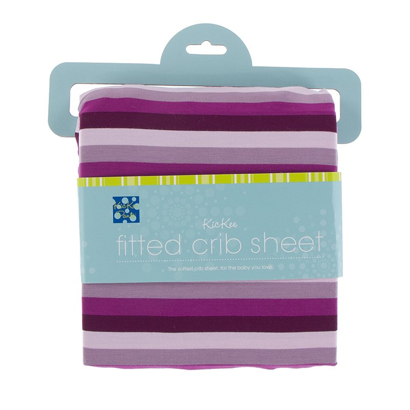 coral fitted crib sheet