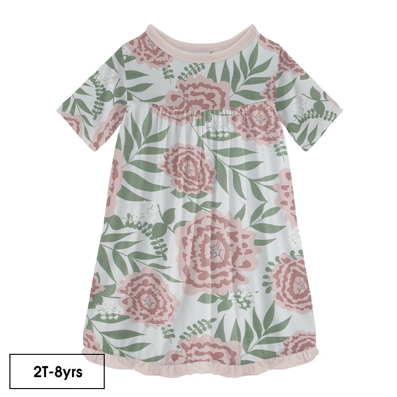 Pesto Hibiscus - 12-18 Months Print Classic Short Sleeve Swing Dress Pesto Hibiscus - 12-18 Months Print Classic Short Sleeve Swing Dress