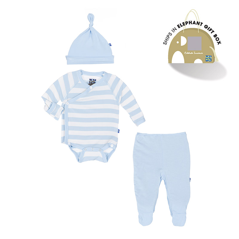 Kickee Pants Baby Newborn Boys Kimono Gift Set
