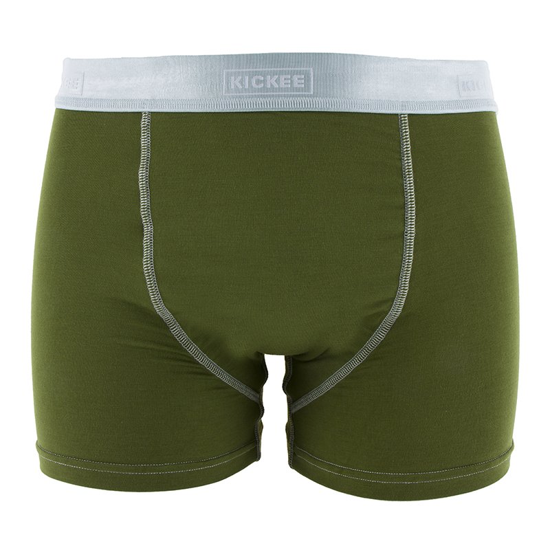 KICKEE Mens Solid Boxer Brief in Wine Grapes with Raisin XS