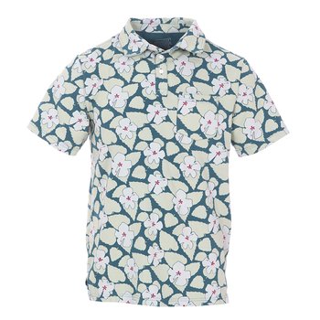 KicKee Menswear Solid Short Sleeve Performance Jersey Polo Glacier - XL